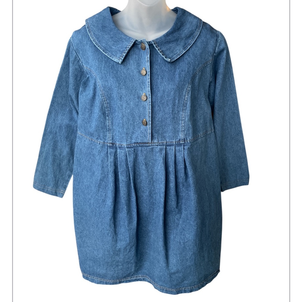 Vintage 1980’s Maternity Works Denim dress